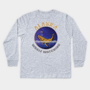 Alaska Whale Watching Kids Long Sleeve T-Shirt